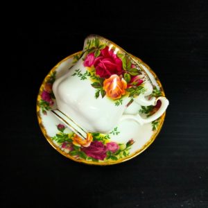 Royal Albert Old Country Roses Demitasse Espresso Coffee Cup and Saucer